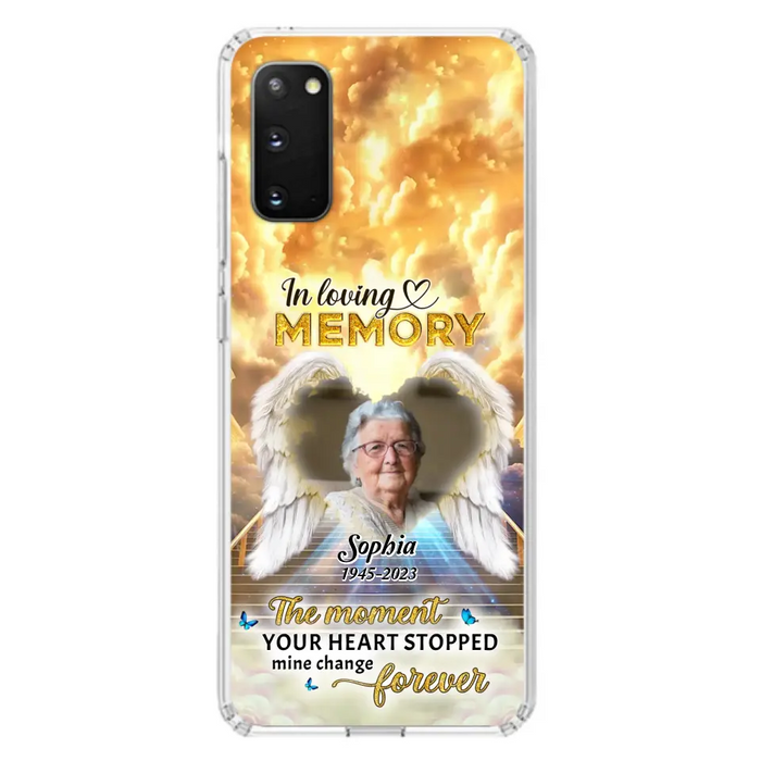 The Moment Your Heart Stopped Mine Changed Forever - Personalized Memorial iPhone/ Samsung Case - Upload Photo - Memorial Gift Idea