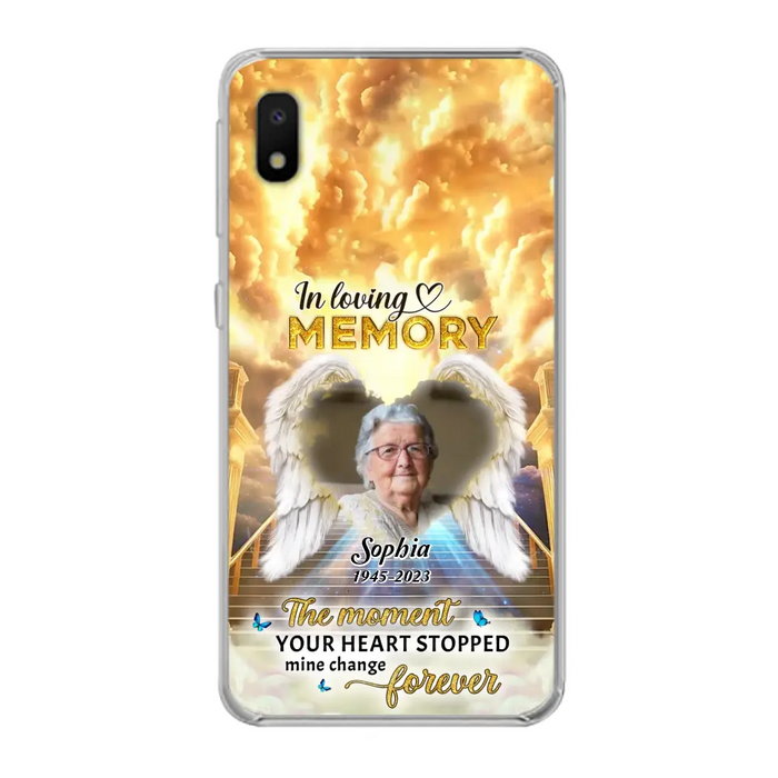 The Moment Your Heart Stopped Mine Changed Forever - Personalized Memorial iPhone/ Samsung Case - Upload Photo - Memorial Gift Idea