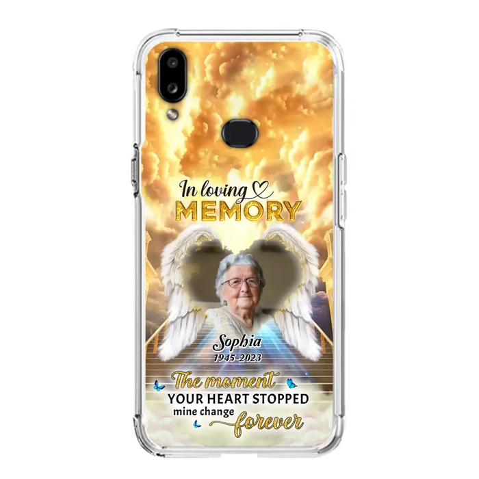 The Moment Your Heart Stopped Mine Changed Forever - Personalized Memorial iPhone/ Samsung Case - Upload Photo - Memorial Gift Idea