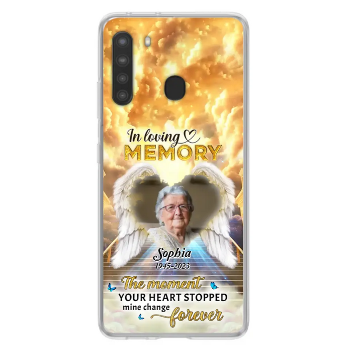 The Moment Your Heart Stopped Mine Changed Forever - Personalized Memorial iPhone/ Samsung Case - Upload Photo - Memorial Gift Idea