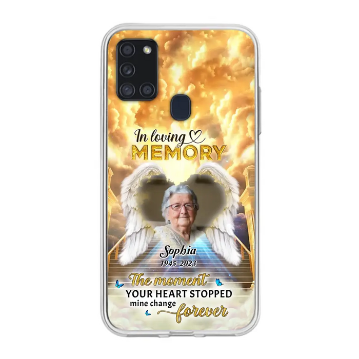 The Moment Your Heart Stopped Mine Changed Forever - Personalized Memorial iPhone/ Samsung Case - Upload Photo - Memorial Gift Idea