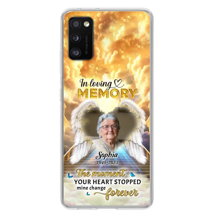 The Moment Your Heart Stopped Mine Changed Forever - Personalized Memorial iPhone/ Samsung Case - Upload Photo - Memorial Gift Idea