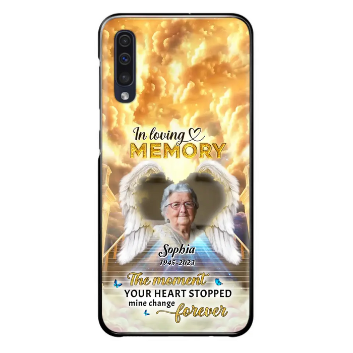 The Moment Your Heart Stopped Mine Changed Forever - Personalized Memorial iPhone/ Samsung Case - Upload Photo - Memorial Gift Idea