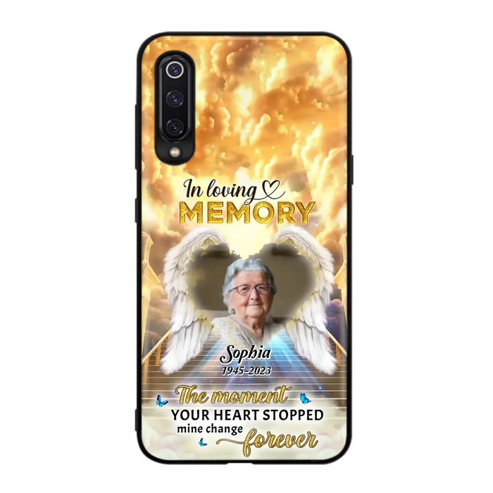 The Moment Your Heart Stopped Mine Changed Forever - Personalized Memorial Oppo/ Huawei/ Xiaomi Case - Upload Photo - Memorial Gift Idea