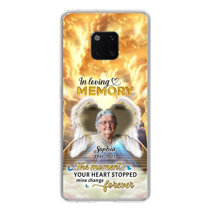 The Moment Your Heart Stopped Mine Changed Forever - Personalized Memorial Oppo/ Huawei/ Xiaomi Case - Upload Photo - Memorial Gift Idea