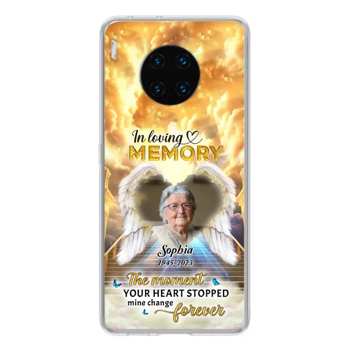 The Moment Your Heart Stopped Mine Changed Forever - Personalized Memorial Oppo/ Huawei/ Xiaomi Case - Upload Photo - Memorial Gift Idea