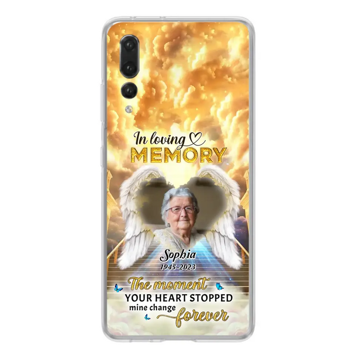 The Moment Your Heart Stopped Mine Changed Forever - Personalized Memorial Oppo/ Huawei/ Xiaomi Case - Upload Photo - Memorial Gift Idea