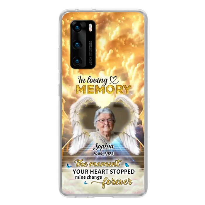 The Moment Your Heart Stopped Mine Changed Forever - Personalized Memorial Oppo/ Huawei/ Xiaomi Case - Upload Photo - Memorial Gift Idea