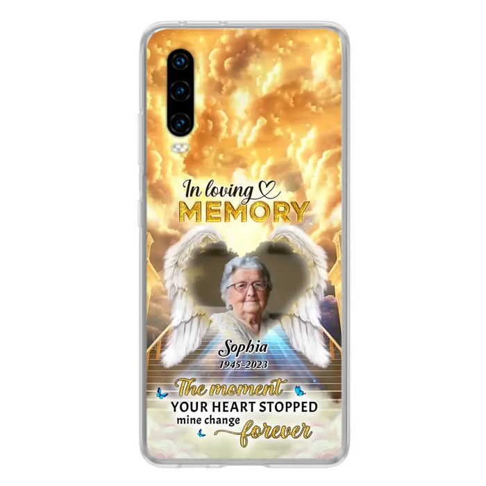 The Moment Your Heart Stopped Mine Changed Forever - Personalized Memorial Oppo/ Huawei/ Xiaomi Case - Upload Photo - Memorial Gift Idea