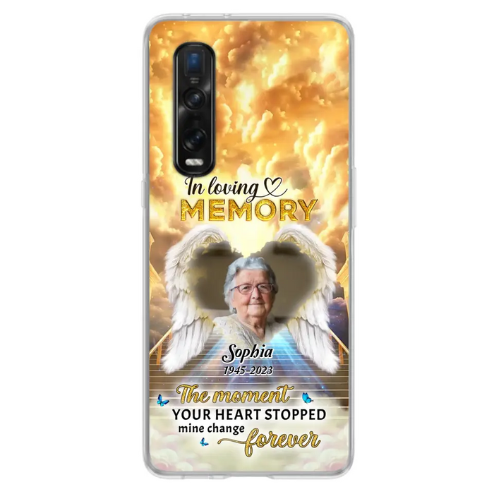 The Moment Your Heart Stopped Mine Changed Forever - Personalized Memorial Oppo/ Huawei/ Xiaomi Case - Upload Photo - Memorial Gift Idea