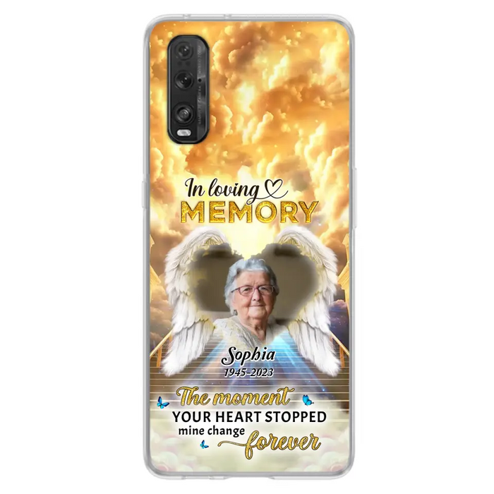 The Moment Your Heart Stopped Mine Changed Forever - Personalized Memorial Oppo/ Huawei/ Xiaomi Case - Upload Photo - Memorial Gift Idea