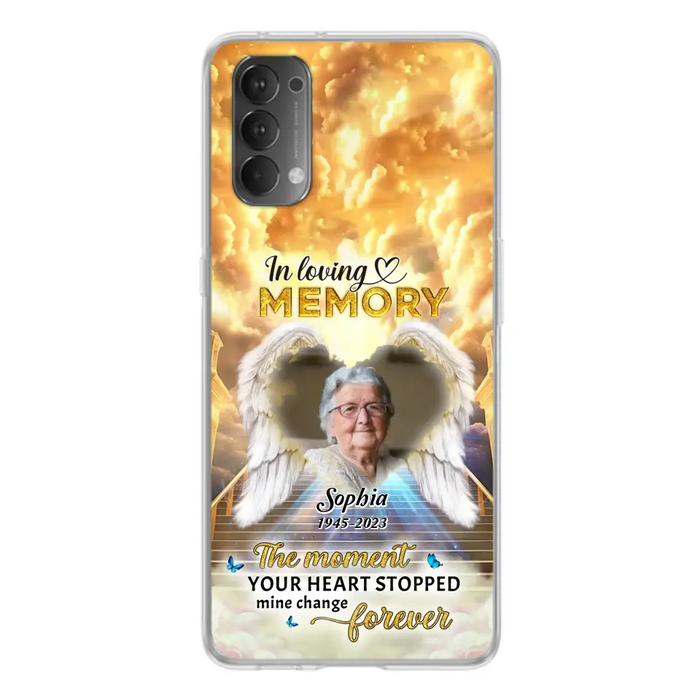 The Moment Your Heart Stopped Mine Changed Forever - Personalized Memorial Oppo/ Huawei/ Xiaomi Case - Upload Photo - Memorial Gift Idea