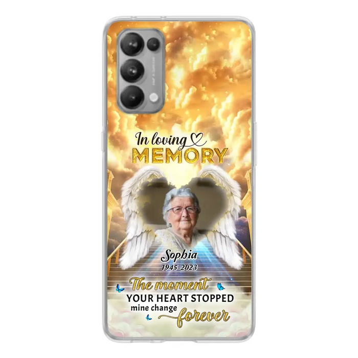 The Moment Your Heart Stopped Mine Changed Forever - Personalized Memorial Oppo/ Huawei/ Xiaomi Case - Upload Photo - Memorial Gift Idea