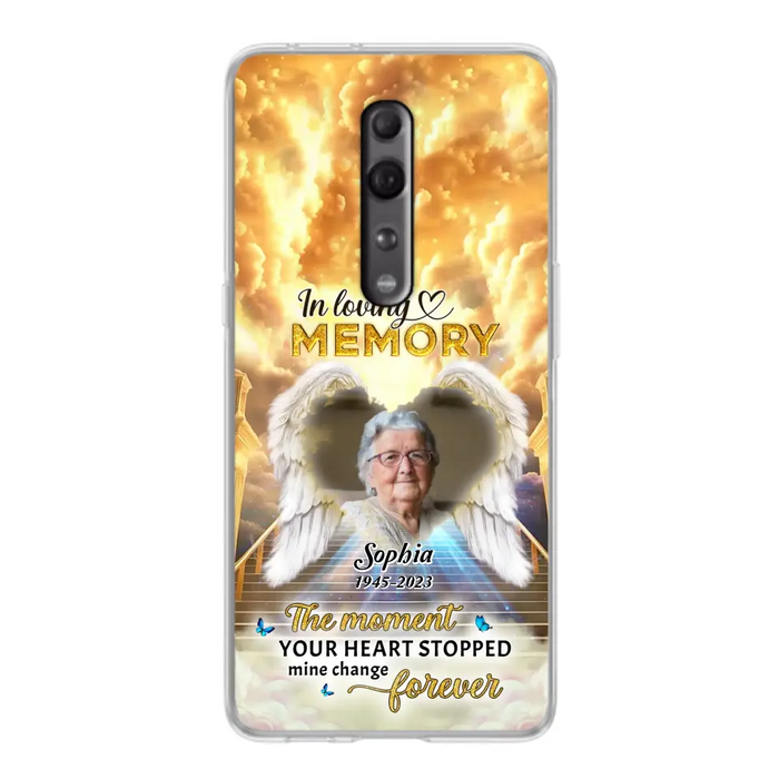 The Moment Your Heart Stopped Mine Changed Forever - Personalized Memorial Oppo/ Huawei/ Xiaomi Case - Upload Photo - Memorial Gift Idea