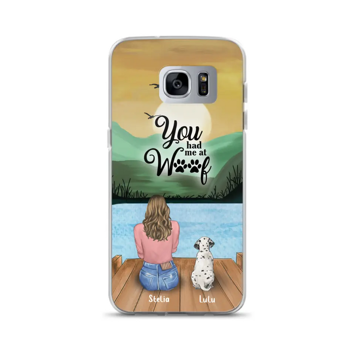 Custom Personalized Dog Mom Phone Case - Gifts For Dog Lover With Upto 4 Dogs - You Had Me At Woof