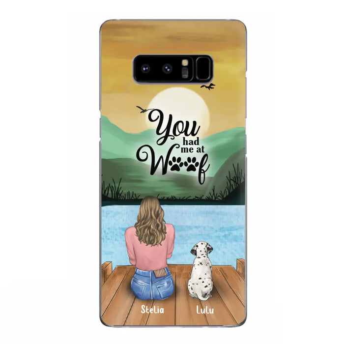 Custom Personalized Dog Mom Phone Case - Gifts For Dog Lover With Upto 4 Dogs - You Had Me At Woof