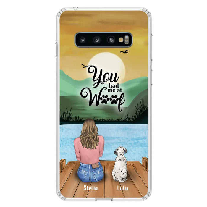 Custom Personalized Dog Mom Phone Case - Gifts For Dog Lover With Upto 4 Dogs - You Had Me At Woof