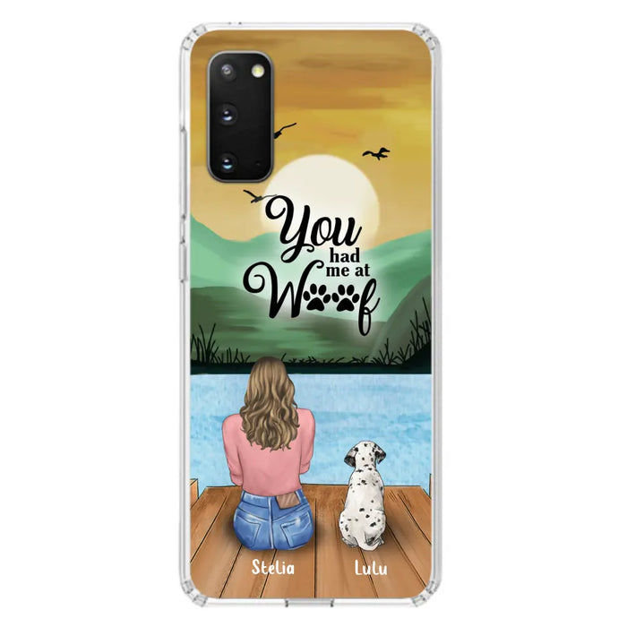 Custom Personalized Dog Mom Phone Case - Gifts For Dog Lover With Upto 4 Dogs - You Had Me At Woof