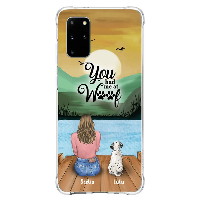 Custom Personalized Dog Mom Phone Case - Gifts For Dog Lover With Upto 4 Dogs - You Had Me At Woof