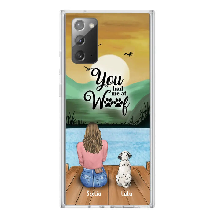 Custom Personalized Dog Mom Phone Case - Gifts For Dog Lover With Upto 4 Dogs - You Had Me At Woof