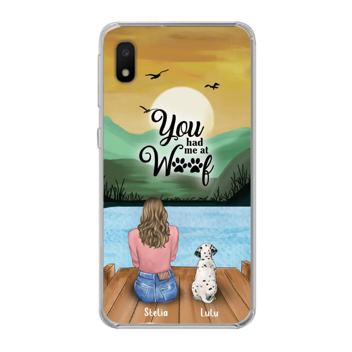 Custom Personalized Dog Mom Phone Case - Gifts For Dog Lover With Upto 4 Dogs - You Had Me At Woof