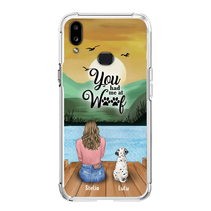 Custom Personalized Dog Mom Phone Case - Gifts For Dog Lover With Upto 4 Dogs - You Had Me At Woof