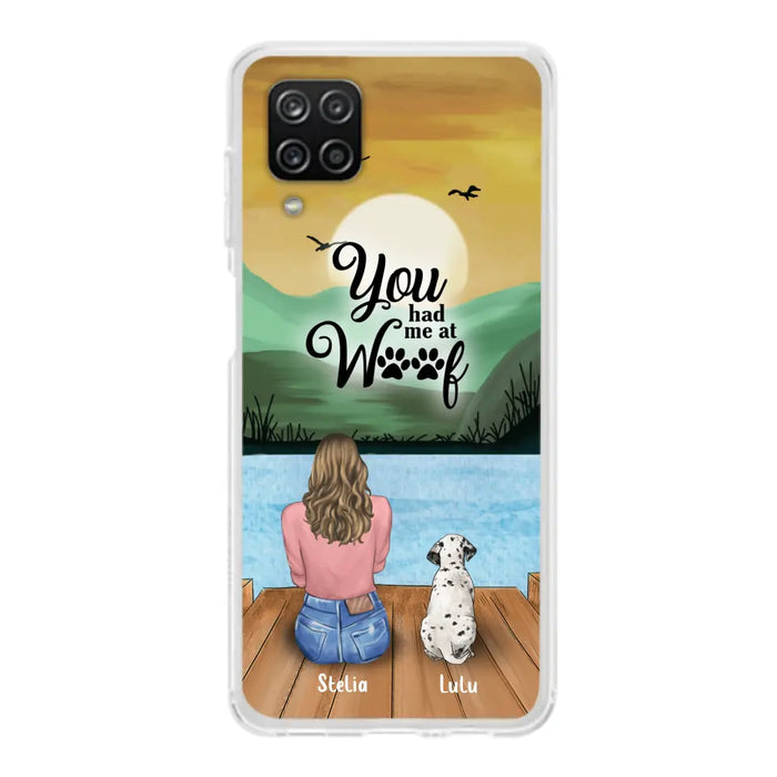 Custom Personalized Dog Mom Phone Case - Gifts For Dog Lover With Upto 4 Dogs - You Had Me At Woof