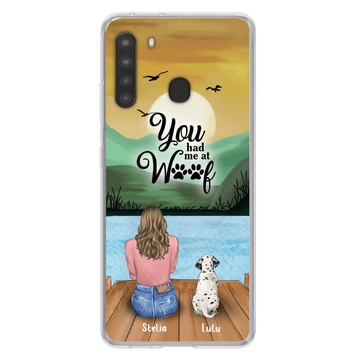 Custom Personalized Dog Mom Phone Case - Gifts For Dog Lover With Upto 4 Dogs - You Had Me At Woof