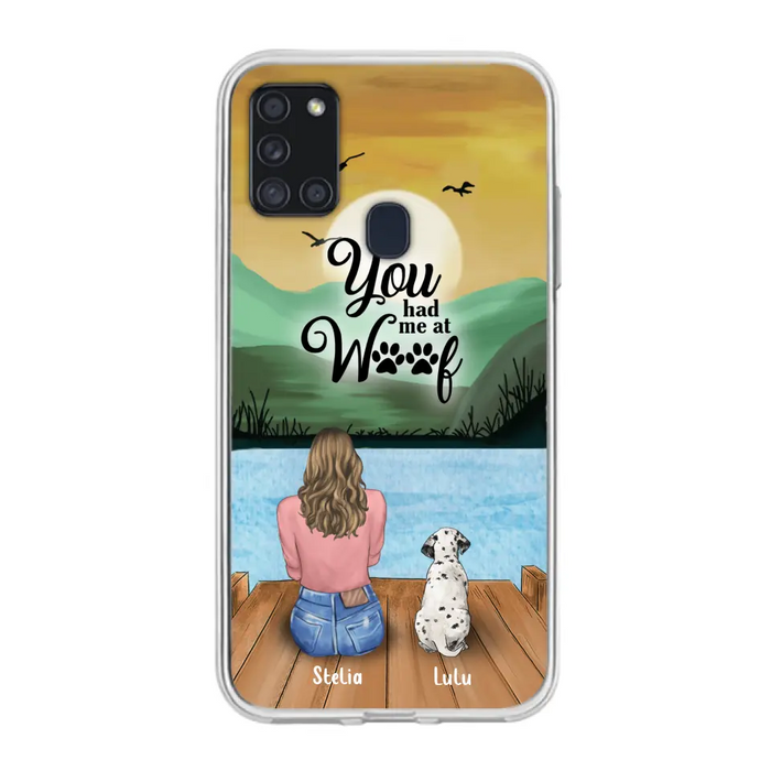 Custom Personalized Dog Mom Phone Case - Gifts For Dog Lover With Upto 4 Dogs - You Had Me At Woof