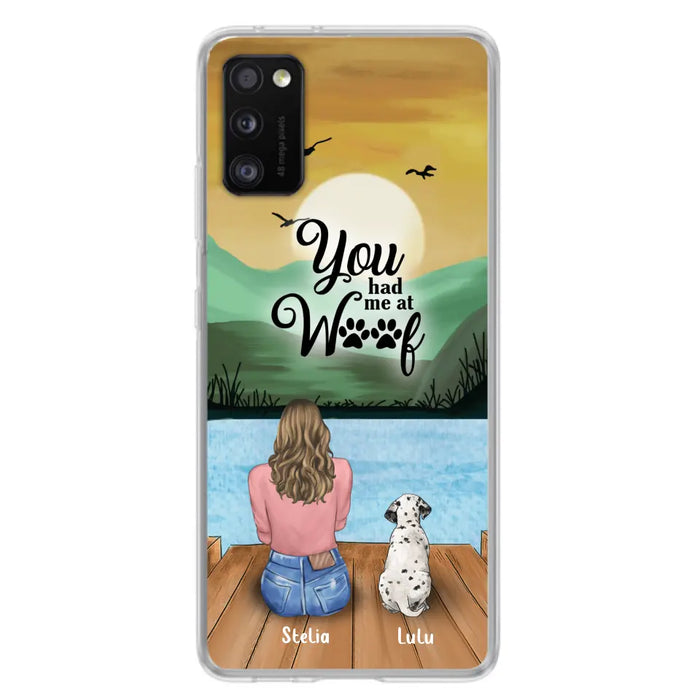 Custom Personalized Dog Mom Phone Case - Gifts For Dog Lover With Upto 4 Dogs - You Had Me At Woof