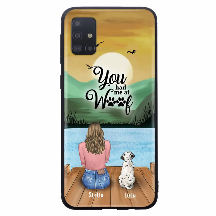 Custom Personalized Dog Mom Phone Case - Gifts For Dog Lover With Upto 4 Dogs - You Had Me At Woof