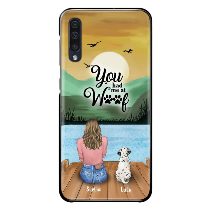 Custom Personalized Dog Mom Phone Case - Gifts For Dog Lover With Upto 4 Dogs - You Had Me At Woof