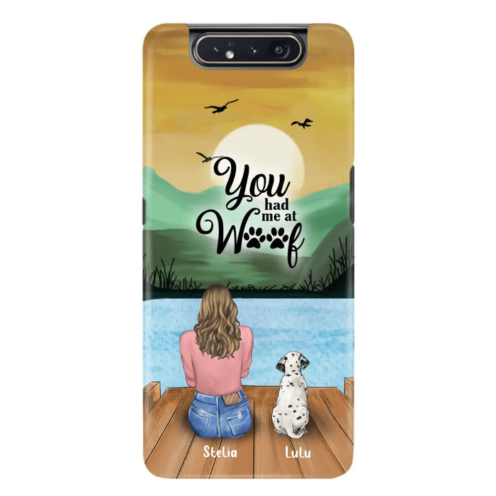 Custom Personalized Dog Mom Phone Case - Gifts For Dog Lover With Upto 4 Dogs - You Had Me At Woof