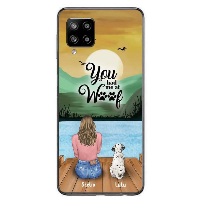 Custom Personalized Dog Mom Phone Case - Gifts For Dog Lover With Upto 4 Dogs - You Had Me At Woof