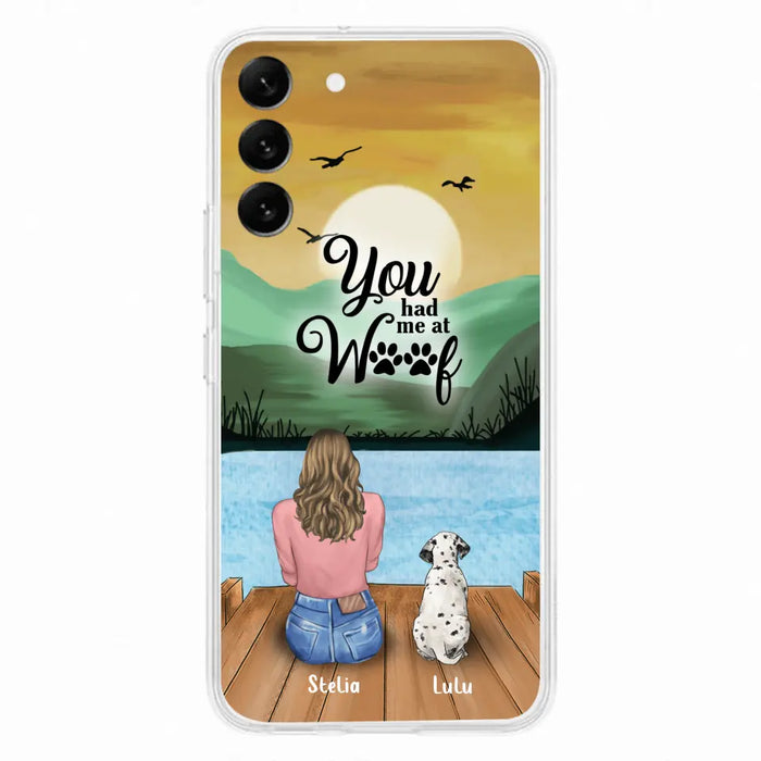 Custom Personalized Dog Mom Phone Case - Gifts For Dog Lover With Upto 4 Dogs - You Had Me At Woof