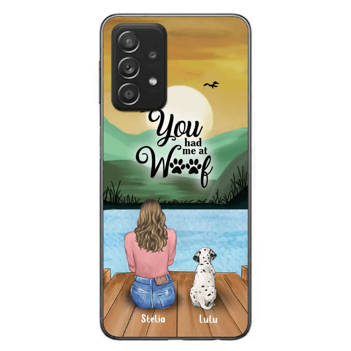 Custom Personalized Dog Mom Phone Case - Gifts For Dog Lover With Upto 4 Dogs - You Had Me At Woof