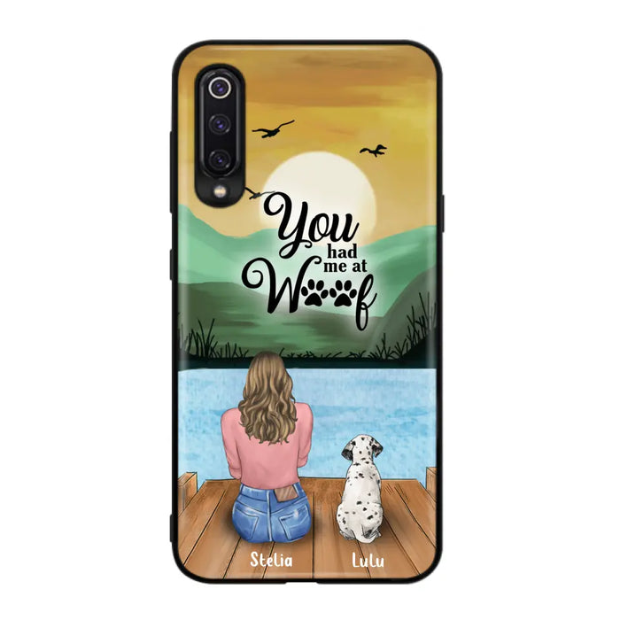 Custom Personalized Dog Mom Phone Case - Gifts For Dog Lover With Upto 4 Dogs - You Had Me At Woof