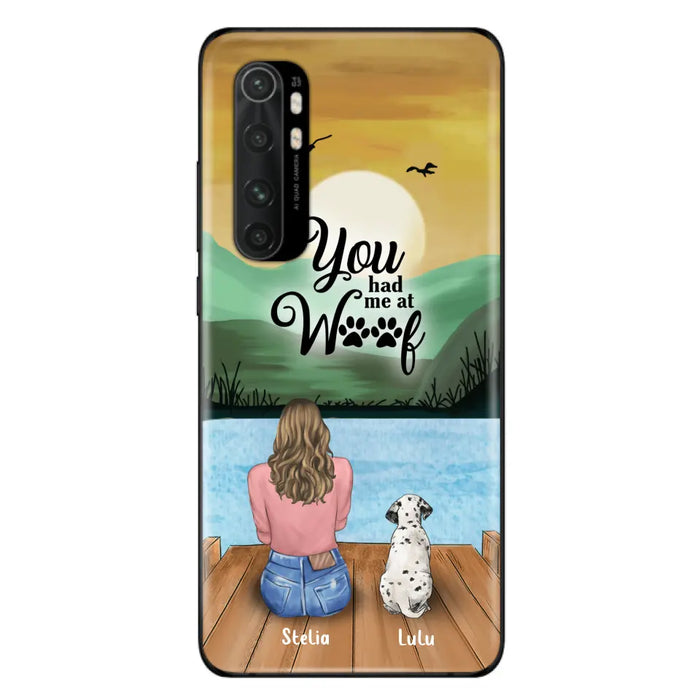 Custom Personalized Dog Mom Phone Case - Gifts For Dog Lover With Upto 4 Dogs - You Had Me At Woof