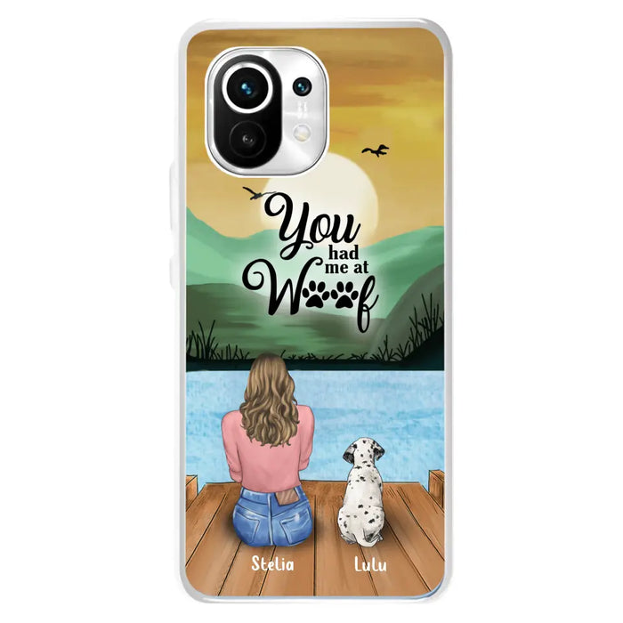 Custom Personalized Dog Mom Phone Case - Gifts For Dog Lover With Upto 4 Dogs - You Had Me At Woof