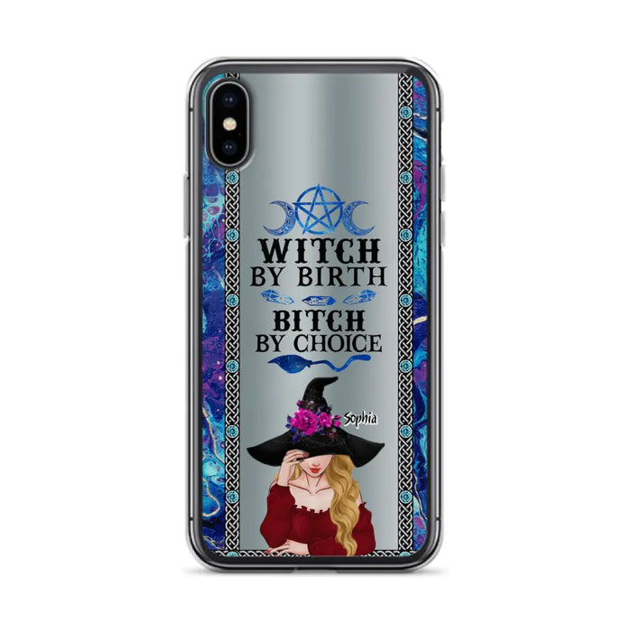 Custom Personalized Witch Phone Case for iPhone and Samsung - Gift Idea For Halloween - Witch By Birth, Bitch By Choice