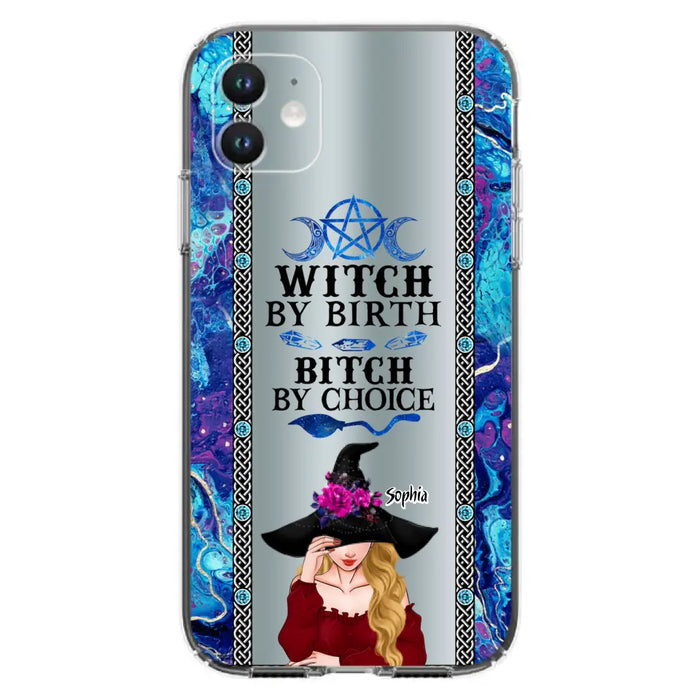 Custom Personalized Witch Phone Case for iPhone and Samsung - Gift Idea For Halloween - Witch By Birth, Bitch By Choice