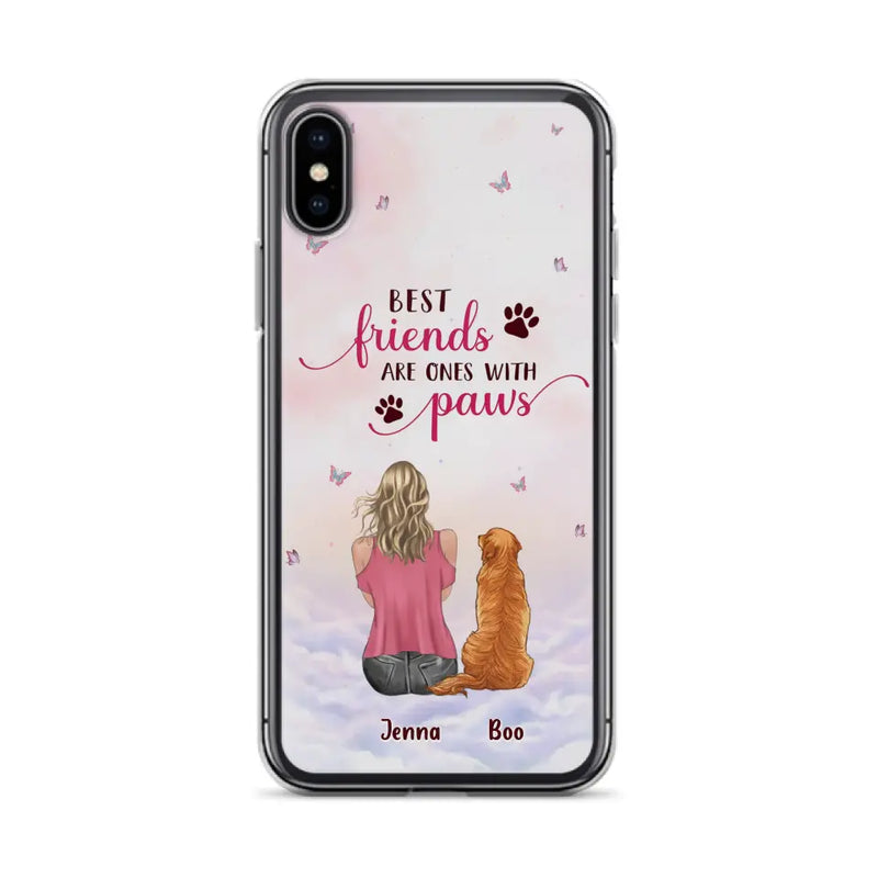 Custom Personalized Dog Mom Phone Case - Upto 5 Dogs - Mother's Day Gift Idea For Dog Lovers - Best Friends Are Ones With Paws - Case for iPhone/Samsung