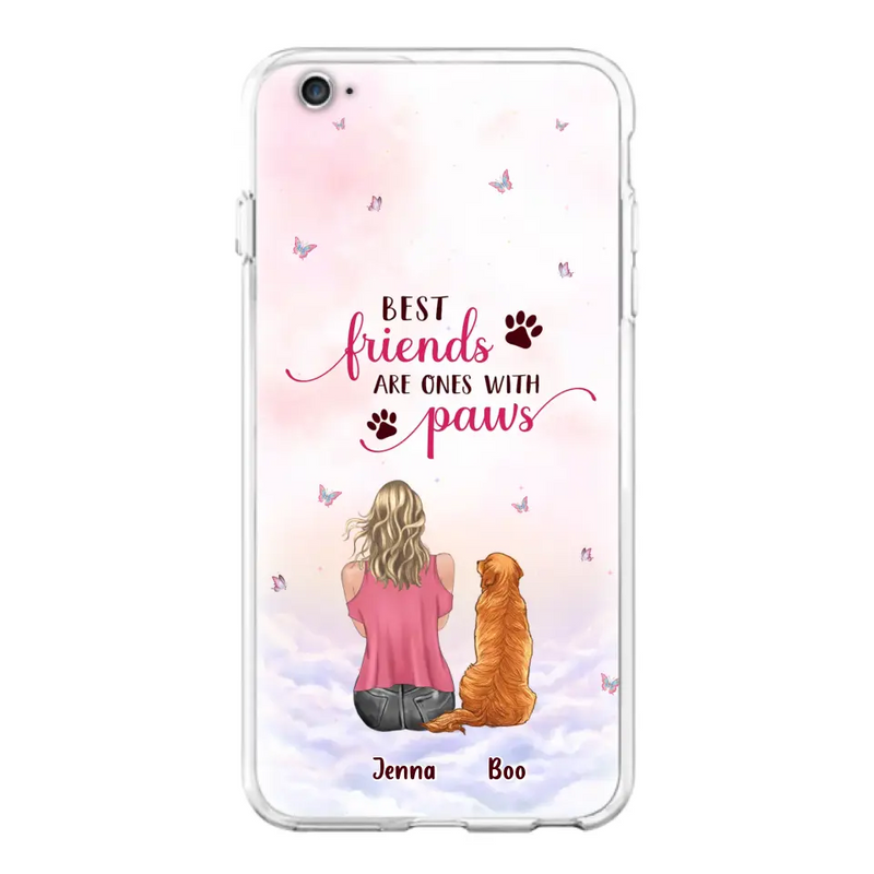 Custom Personalized Dog Mom Phone Case - Upto 5 Dogs - Mother's Day Gift Idea For Dog Lovers - Best Friends Are Ones With Paws - Case for iPhone/Samsung