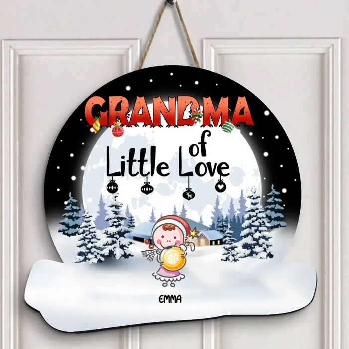 Personalized Christmas Wooden Sign - Up to 10 Kids - Christmas Gift Idea For Grandma - Grandma Little Of Loves