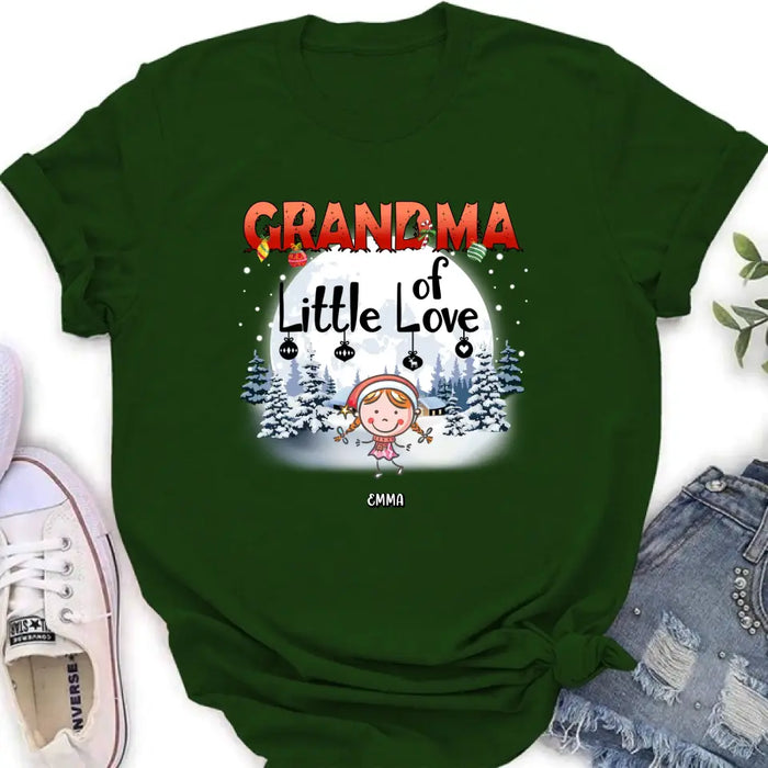 Personalized Christmas Grandma Shirt/Hoodie - Christmas Gift For Grandma/Nana - Up to 10 Kids - Grandma Little Of Loves