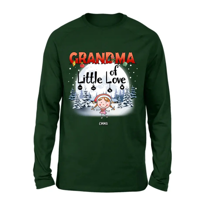 Personalized Christmas Grandma Shirt/Hoodie - Christmas Gift For Grandma/Nana - Up to 10 Kids - Grandma Little Of Loves