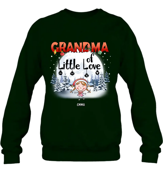 Personalized Christmas Grandma Shirt/Hoodie - Christmas Gift For Grandma/Nana - Up to 10 Kids - Grandma Little Of Loves