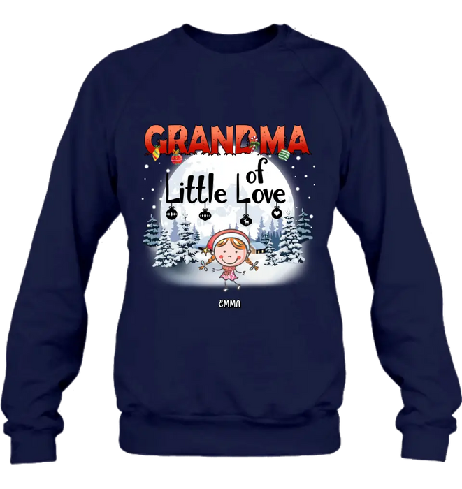 Personalized Christmas Grandma Shirt/Hoodie - Christmas Gift For Grandma/Nana - Up to 10 Kids - Grandma Little Of Loves