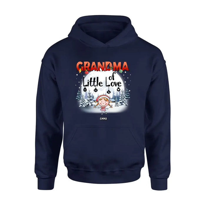 Personalized Christmas Grandma Shirt/Hoodie - Christmas Gift For Grandma/Nana - Up to 10 Kids - Grandma Little Of Loves