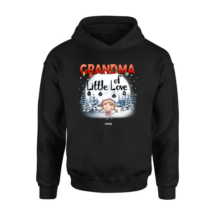 Personalized Christmas Grandma Shirt/Hoodie - Christmas Gift For Grandma/Nana - Up to 10 Kids - Grandma Little Of Loves